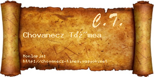 Chovanecz Tímea névjegykártya